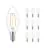 Mehrfachpackung 10x Philips Corepro LED Kerze E14 Fadenlampe Klar 2W 250lm - 827 Extra Warmweiß | Ersatz für 25W