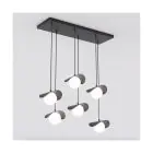 Emibig Pendelleuchte Ritual Stahl Schwarz | Geeignet für 6x G9 - Max 8W