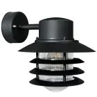 Nordlux Vejers Applique Murale Métal et Verre Noir | IP54 - Convient pour E27